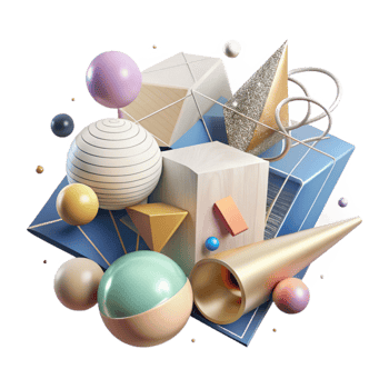 vibrant modern Abstract Infographic Shapes Transparent for Web Decorations high resolution png