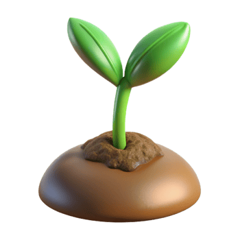beautiful classic A Sprouting Seedling Pushing Through the high quality png