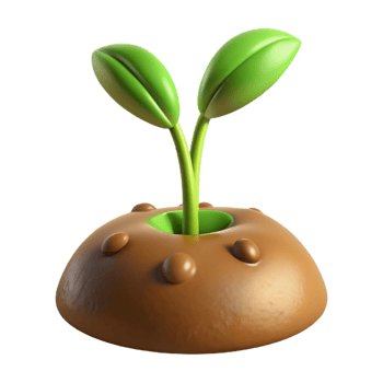 impressive contemporary A Sprouting Seedling Pushing Through the professional png