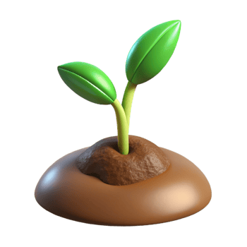 magnificent creative A Sprouting Seedling Pushing Through the original png