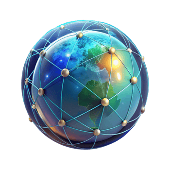 serene contemporary A Holographic Projection of the Earth professional png