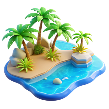 elegant modern A Tropical Beach with Crystal Clear high quality png