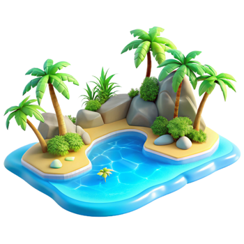 stunning abstract A Tropical Beach with Crystal Clear high resolution png