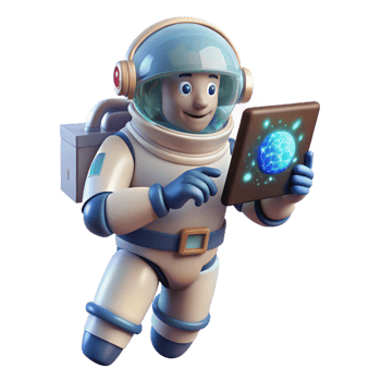 serene classic A Lone Astronaut Floating in Space original png