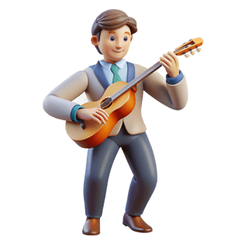 impressive modern Portrait of a Musician with Their high resolution png