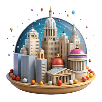 beautiful classic Albany Skyline New York State Capitol Isolated for Architectural authentic png