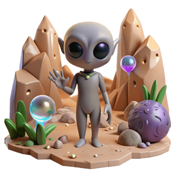 stunning contemporary Alien Desert Canyon Isolated for Game Assets high quality png
