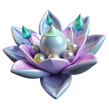 wonderful vintage Alien Flower Transparent Isolated for Textile Design original png