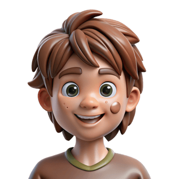 magnificent rustic Portrait of a Child with Messy Brown 4K png