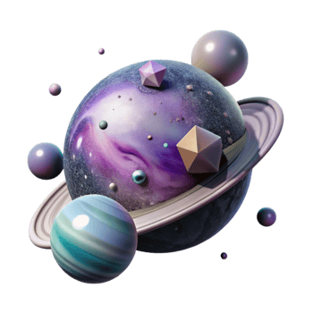 serene creative Alien Planet with Binary Stars Isolated for Space Art exclusive png