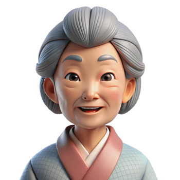 dramatic creative Portrait of an Elderly Woman with a detailed png