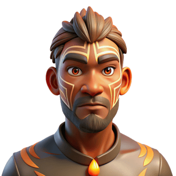 elegant minimalist Portrait of a Man with Intricate Tribal high resolution png