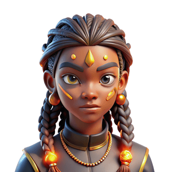 stunning contemporary Portrait of a Teenage Girl with Braids genuine png