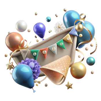 vibrant rustic Birthday Banner Transparent Happy Birthday Message detailed png