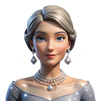 wonderful artistic Portrait of a Woman with Elegant Silver original png