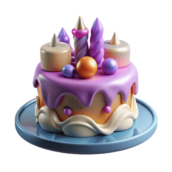 magnificent vintage Birthday Cake Topper Happy Birthday Text Isolated detailed png