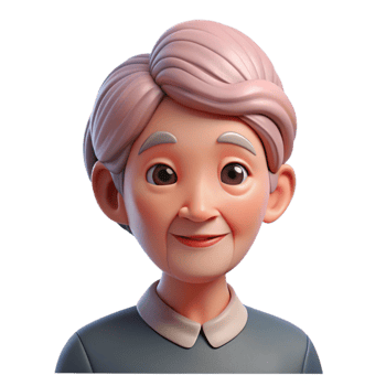 serene classic Portrait of an Elderly Woman with a detailed png