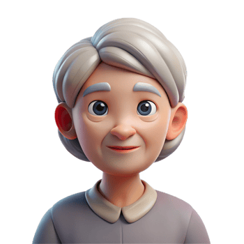 beautiful rustic Portrait of an Elderly Woman with a high quality png