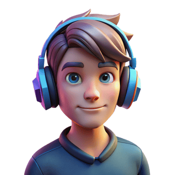 extraordinary contemporary Portrait of a Teenage Boy with Headphones premium png