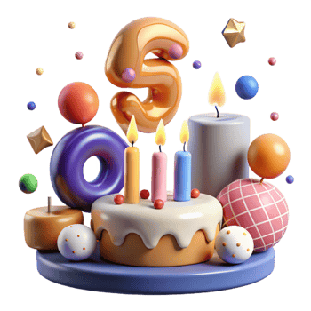 stunning classic Birthday Candle Set with Various Colors Transparent for Customization premium png