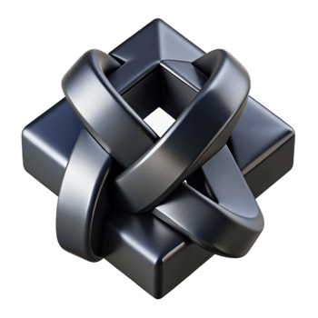 vibrant creative Interlocking Geometric Shapes Rendered 4K png