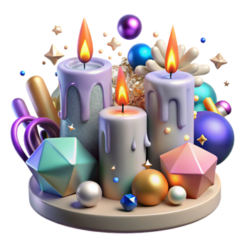 stunning creative Birthday Candles Flame Flickering Cutout exclusive png