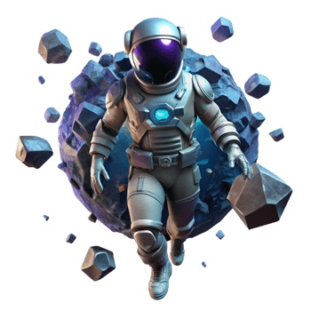 elegant vintage A Lone Astronaut Clad in a genuine png