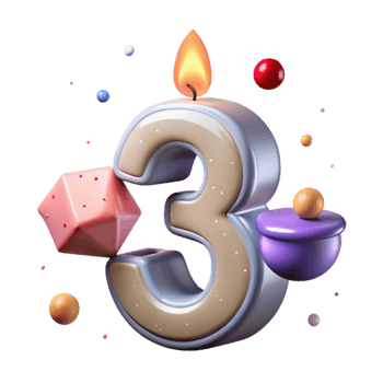 wonderful creative Birthday Candle with Number 1 Cutout for First Birthday png