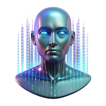 dramatic rustic A Holographic Projection of a Human Face detailed png
