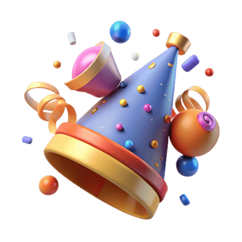 elegant modern Birthday Cap Festive Headwear Cutout high quality png