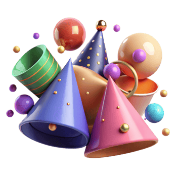 magnificent rustic Birthday Party Hats Assorted Colors Cutout authentic png