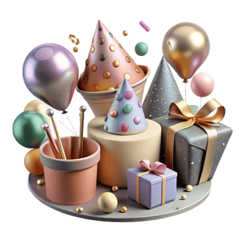 stunning rustic Birthday Party Supplies Set Cutout for Event Organization png