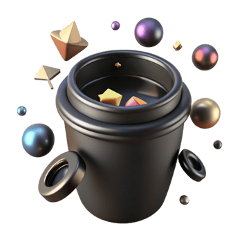 vibrant contemporary Black Coffee Cup Beverage Caffeine Drink Transparent for Cafe Branding png