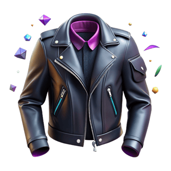 magnificent minimalist Black Leather Jacket Texture Transparent for Apparel Design high resolution png
