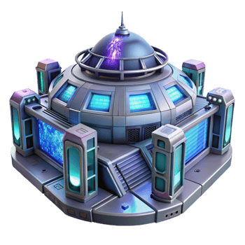 magnificent artistic Futuristic space station, modular design, glowing panels, nebula backdrop, cinematic lighting, science fiction illustration original png