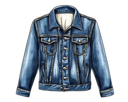 An illustration of a denim jacket png