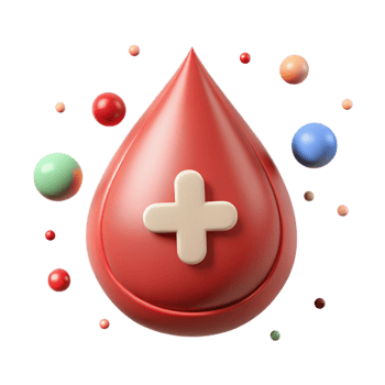 vibrant abstract Blood Drop Donation Icon Isolated for Healthcare Campaigns png