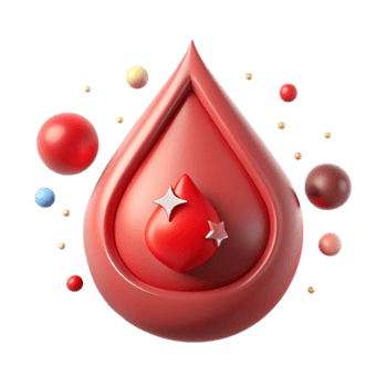 vibrant minimalist Blood Drop Donation Icon Isolated for Healthcare Campaigns original png