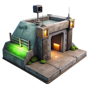 vibrant traditional Underground bunker, concrete walls, dim fluorescent lighting, post-apocalyptic setting, digital painting exclusive png