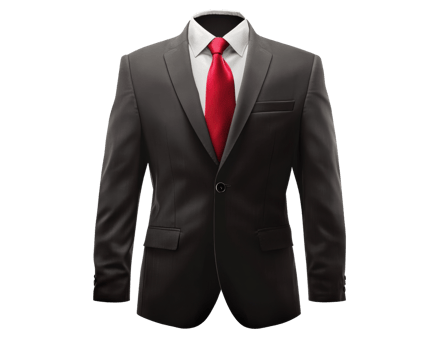 A suit and tie on a black background png