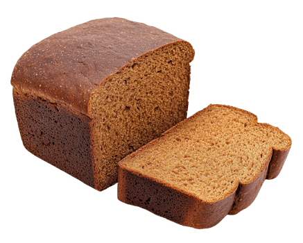 A loaf of bread is cut in half png