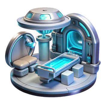 extraordinary classic A Futuristic Medical Bay with Glowing exclusive png