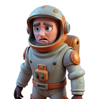 wonderful contemporary A Lone Astronaut with a Damaged professional png