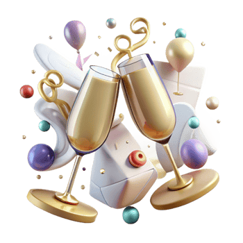 stunning classic Champagne Glasses Cheers Toast Transparent exclusive png