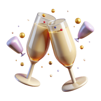 magnificent traditional Champagne Glasses Wedding Toast Transparent for Celebration Graphics genuine png