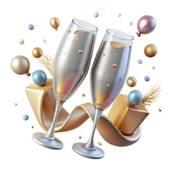 wonderful contemporary Champagne Glasses Wedding Toast Transparent for Celebration Graphics professional png
