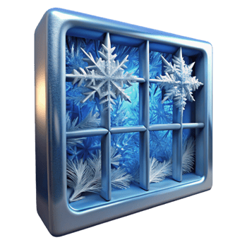 dramatic abstract A Close Up of Frost on a Windowpane exclusive png