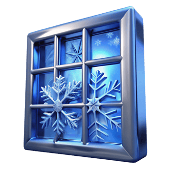 stunning artistic A Close Up of Frost on a Windowpane original png
