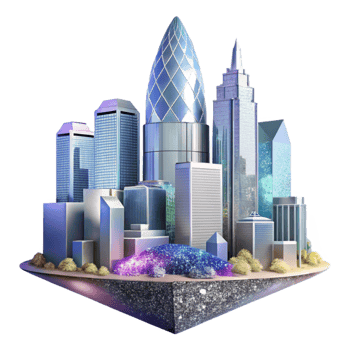 stunning minimalist Charlotte Skyline Bank of America Tower Transparent for Business high resolution png