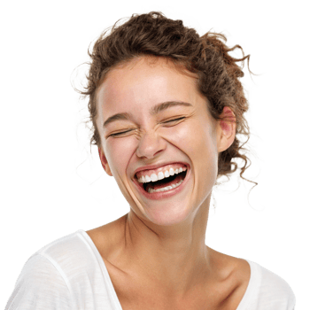 Joyful laughter of a young woman outdoor setting portrait photography bright environment close-up perspective happiness concept png